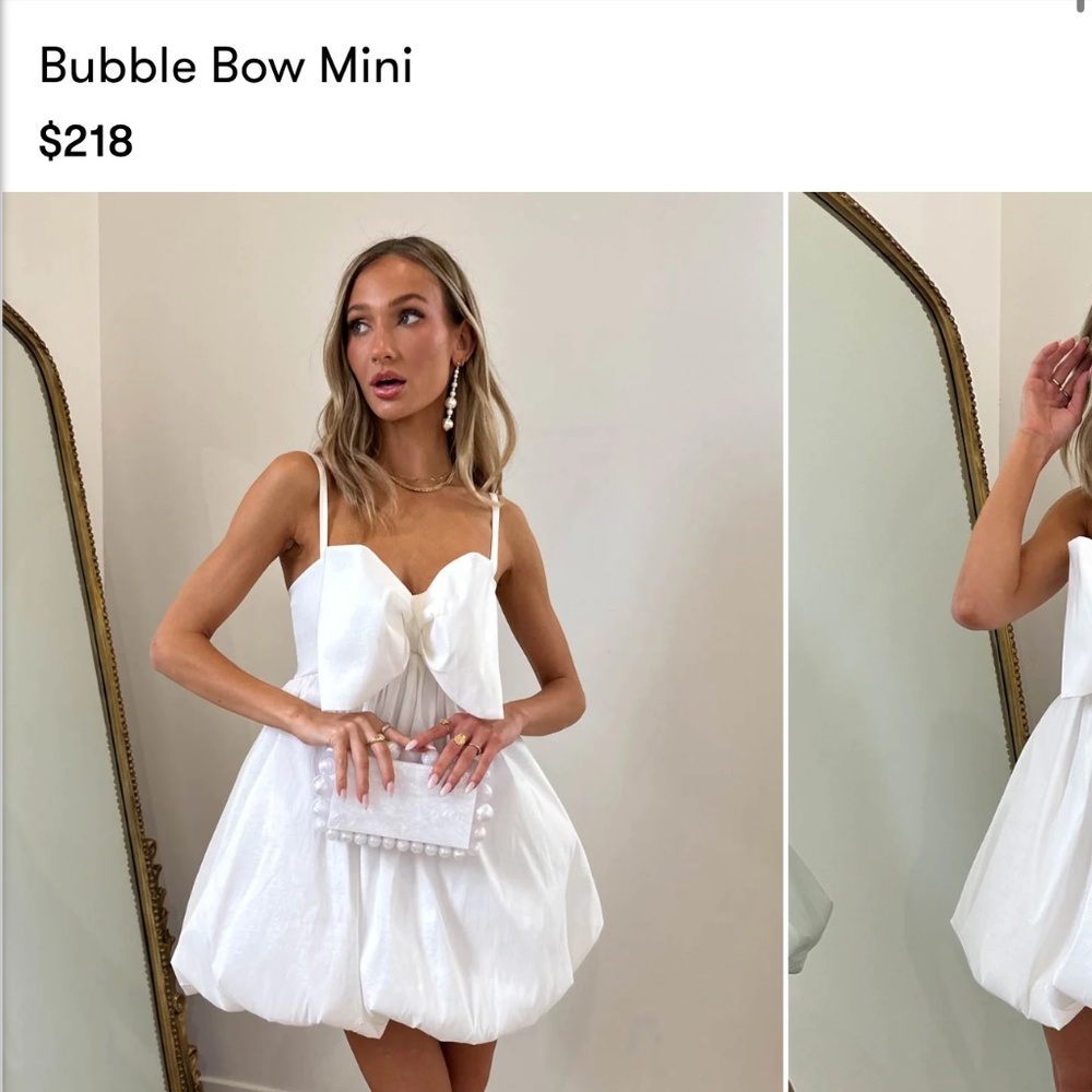Show Me Your Mumu- Bubble Bow Mini Dress